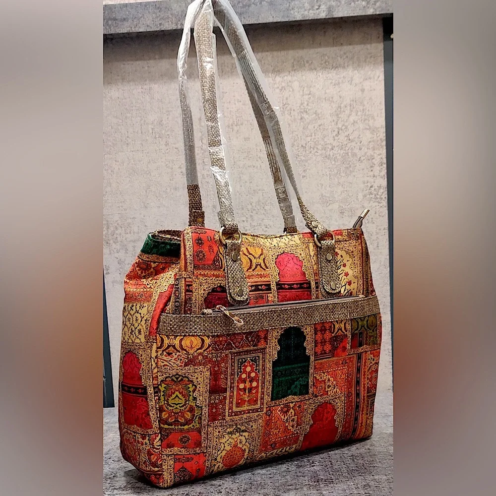 Silk and Jute tote bag - Picture 1 of 2